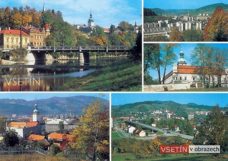 Most přes Bečvu - sídliště Rokytnice - zámek - Horní město - nadjezd na Rybníkách