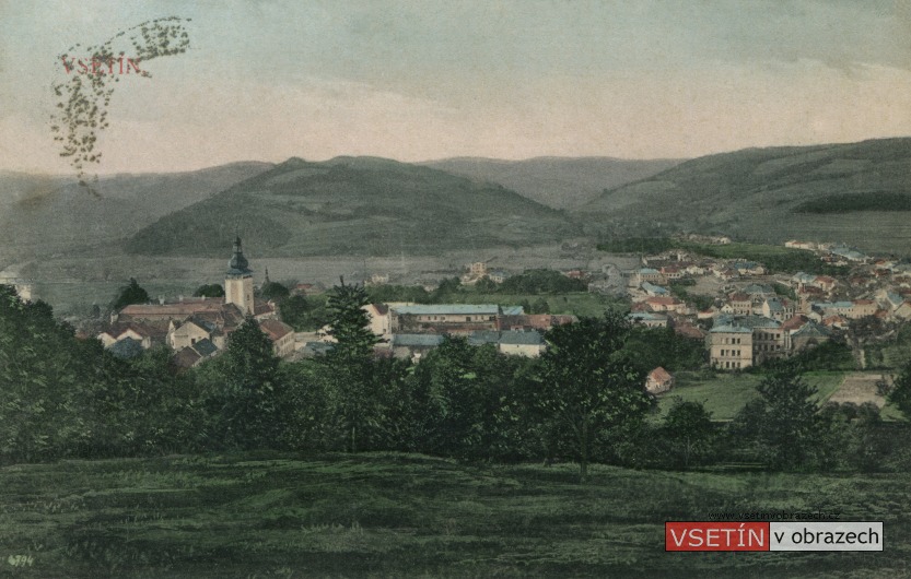 Pohled z Horního města na Vsetín
