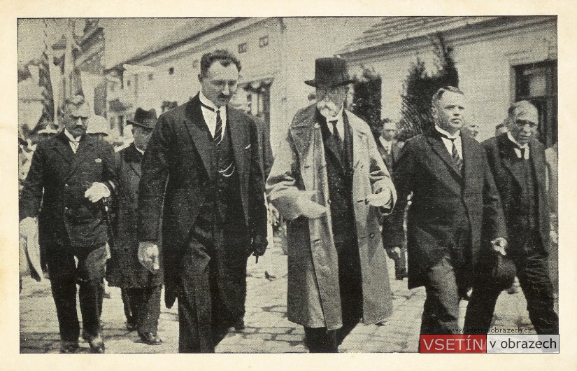T. G. Masaryk na Svárově se starostou Vsetína Josefem Sousedíkem