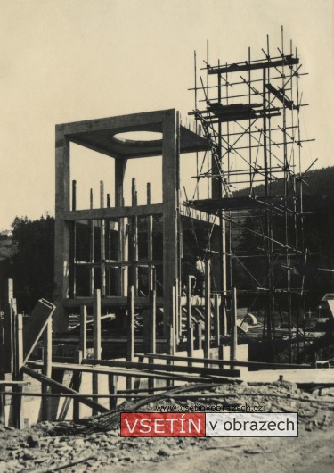 MEZ, n.p.: výstavba nové slévárny, chladící věž