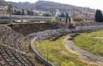 Demolice tribun stadionu na Ohradě