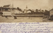 Pohled od nového železného mostu přes Bečvu na Horní město