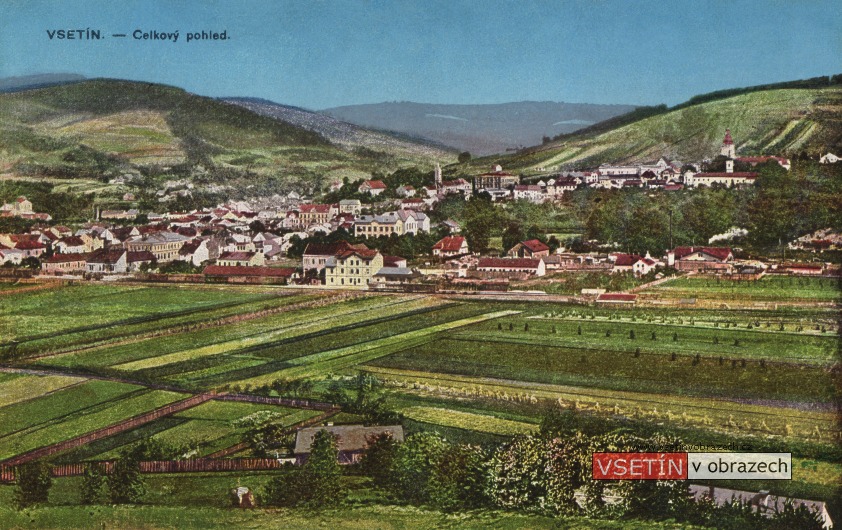 Celkový pohled na Vsetín z Bečevné