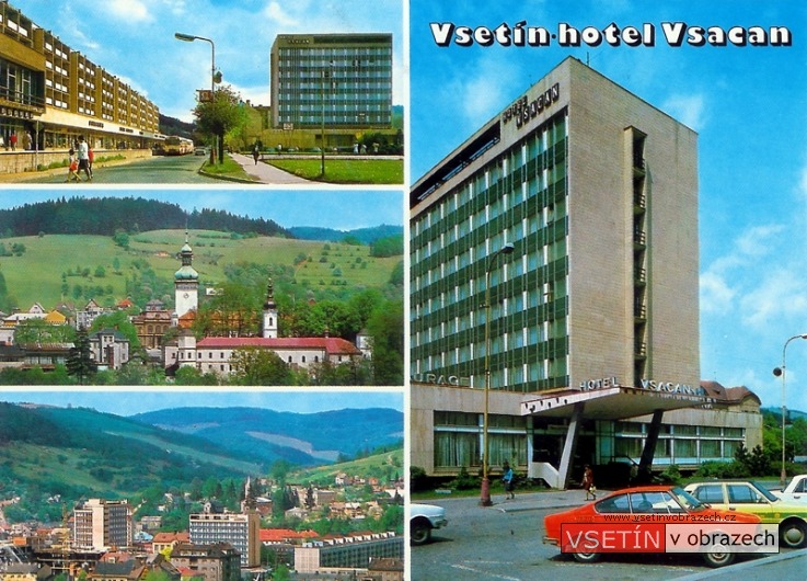 Náměstí Svobody - hotel Vsacan - Horní město - pohled z Bečevné