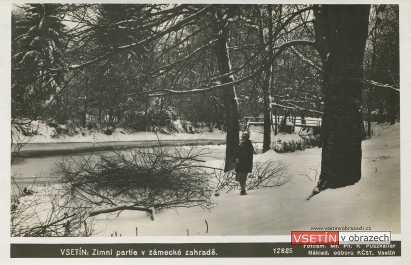 Vsetín: Zimní partie v zámecké zahradě