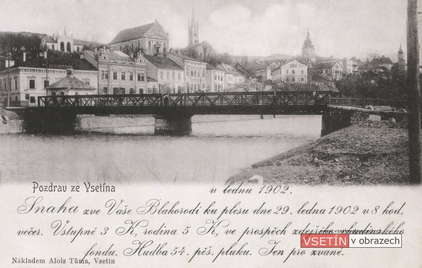 Horní město od železného mostu přes Bečvu