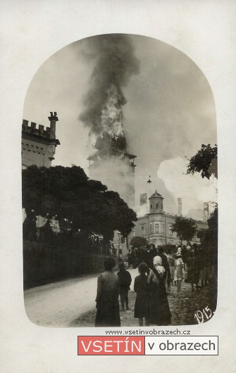 Požár Vsetínského zámku 10. srpna