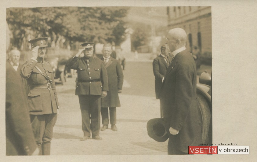 Přvítání T. G. Masaryka při jeho příjezdu na Horní město 26. června 1924