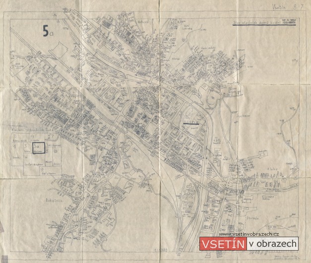 Mapa evidence nemovitostí Vsetína