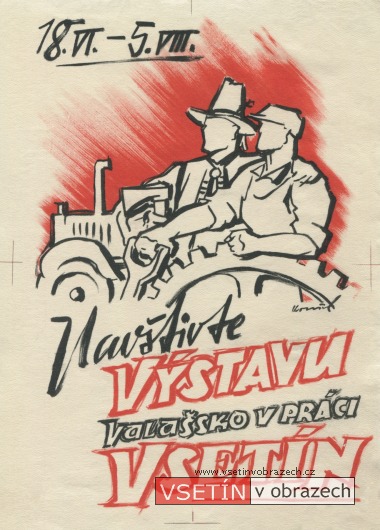 Plakát k výstavě Valašsko v práci