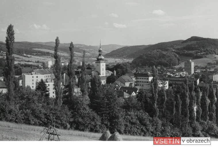 Pohled z Jabloňové na zámek a Horní město