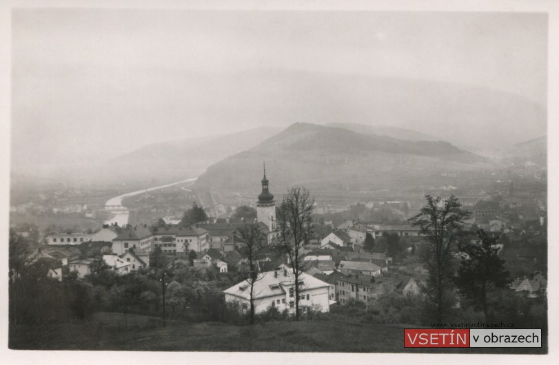 Pohled na Vsetín od Jabloňové dne 11. 5. 1939