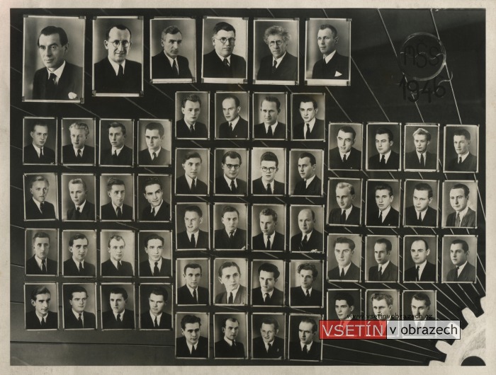 Tablo absolventů Mistrovské školy strojnické ve Vsetíně