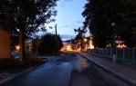 Nemocniční ulice ve večerních hodinách