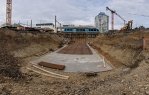 Stavba podchodu na vlakovém nádraží - směrem od Delty